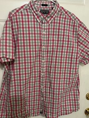 Rye by Hawker Rye, XXL Short, pink/white/gray, short sleeve shirt